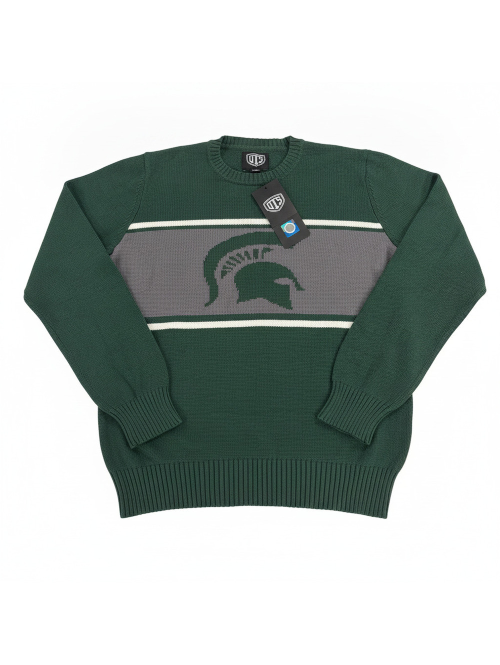 OTS Dark Green Michigan State Spartans Pullover Sweater Men's Large New With Tag